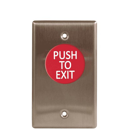 Camden CM-420RPTE - Push/Exit Single Gang Mushroom Switch - Momentary - 12/24 VDC - UHS Hardware
