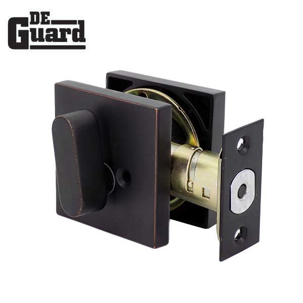 Premium Contemporary Leverset & Deadbolt Combo Lock - Square Rose - Oil Rubbed Bronze - Grade 3 - (SC1 / KW1) - UHS Hardware