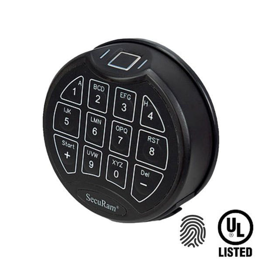 SECURAM - ScanLogic Basic Fingerprint Electronic Safe Keypad Lock - UL Listed - Matte Black - UHS Hardware