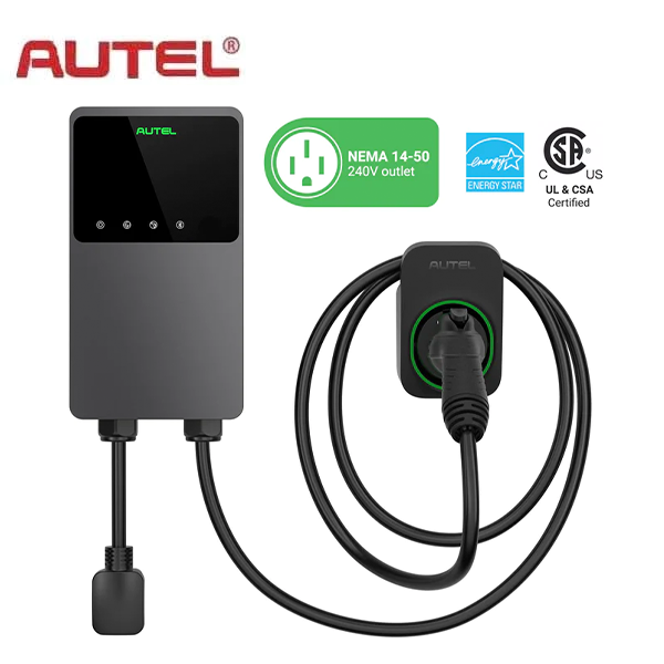 Autel - MaxiCharger AC Home 40A - NEMA - EV Charger With Separate Holster - Optional Plug Model