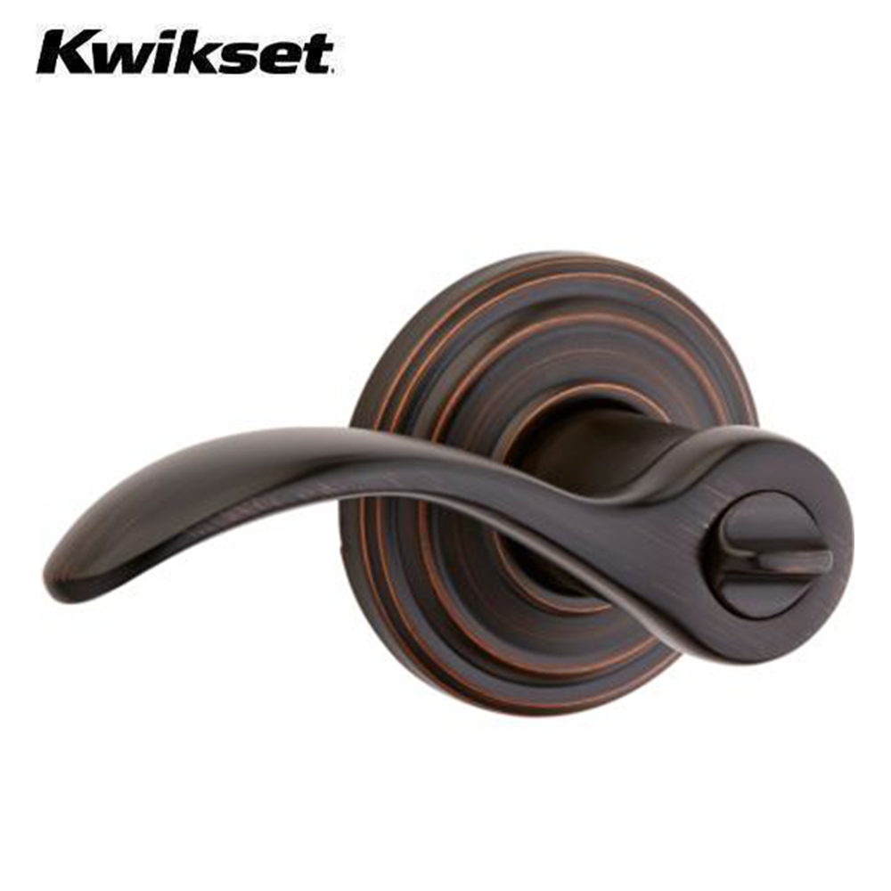 Kwikset - 740PML - Pembroke Door Lever Set - Keyed Entry - Round Rose - 11P - Venetian Bronze - Grade 2 - UHS Hardware