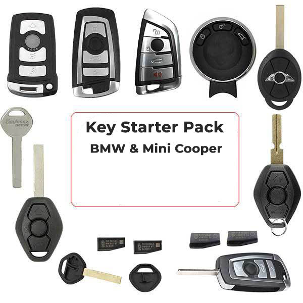 BMW / Mini Cooper Keys - Complete Starter Pack (ALL YEARS) - for VVDI2 / IM608 / ACDP - UHS Hardware