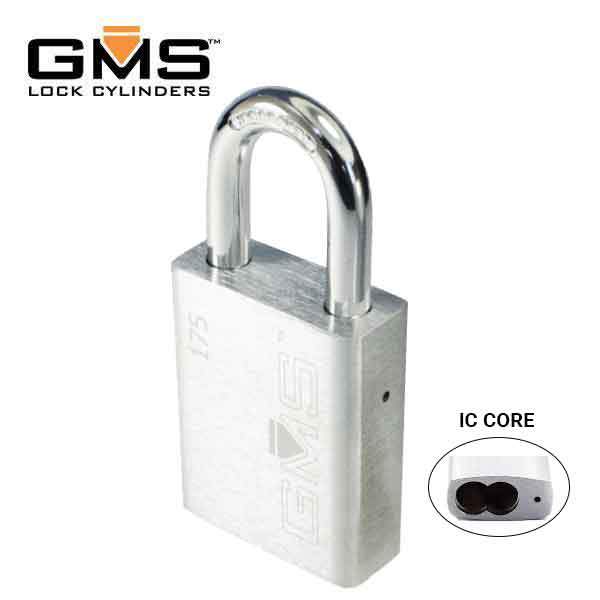 GMS ICP200 - IC Padlock - SFIC Core - 2" Body - US26D - Satin Chrome - UHS Hardware