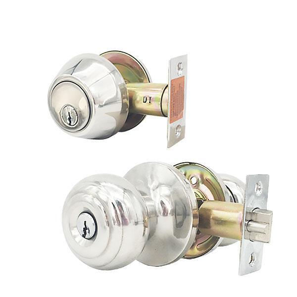 Premium Combo Lockset – Knob & Deadbolt – Bright Chrome – BC – SC1 - UHS Hardware