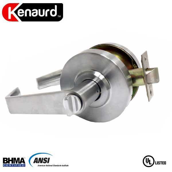 Commercial Lever Handle - 2-3/4” - 2-3/8" Backset - Satin Chrome - Privacy with Indicator - Grade 2 - UHS Hardware