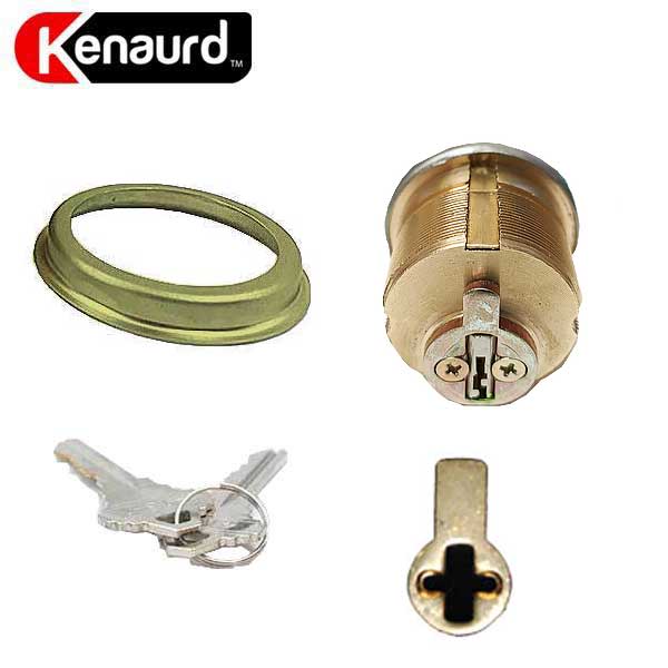Premium Mortise Cylinder - 1" - US3 - Polished Brass - (SC1 / KW1) - UHS Hardware