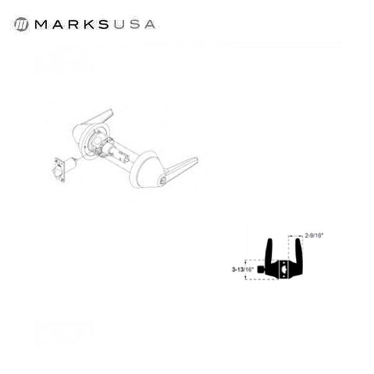 Marks USA -195SSN - Institutional Series Lifesaver Cylindrical Leverset - Passage - Grade 1 - UHS Hardware