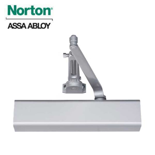 Norton - 8501H - Tri-Packed Manual Door Closer - Full Cover - Hold Open - Adjustable Arm - Sizes 1-6 - Satin Aluminum - Grade 1 - UHS Hardware