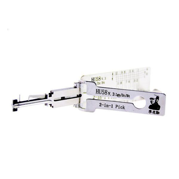 ORIGINAL LISHI HU58 / BMW / 2-in-1 Pick & Decoder / Ignition / Door / Trunk / Twin Lifter / AG - UHS Hardware