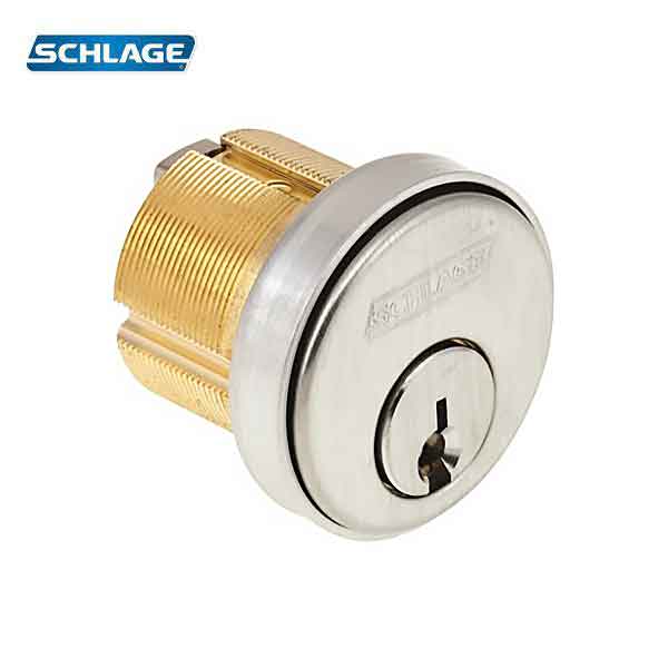 Schlage Mortise Cylinder 1- 1/4" - Grade 1 - 626 - Satin Chrome - C123 Keyway - UHS Hardware