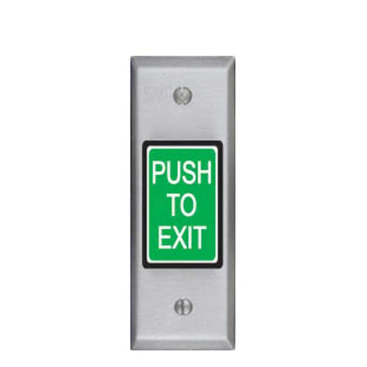 SDC - 413PNU - Narrow Square Push Button Switch - 2" x 1-1/4" - DPDT - Integrated Pneumatic Timer - 12/24VDC - 630 - Dull Stainless Steel - UHS Hardware