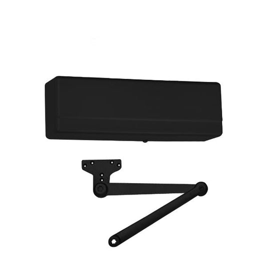 Sargent - 281 - Powerglide Cast Iron Door Closer w/ P10 - Heavy Duty Parallel Arm - BSP - Black Suede Powder Coat - Grade 1 - UHS Hardware