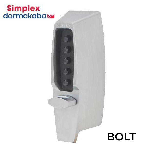 Simplex - 7108 - Mechanical Pushbutton Deadbolt Keyless Lock - 2-3/8" Backset - 26D - Satin Chrome - UHS Hardware
