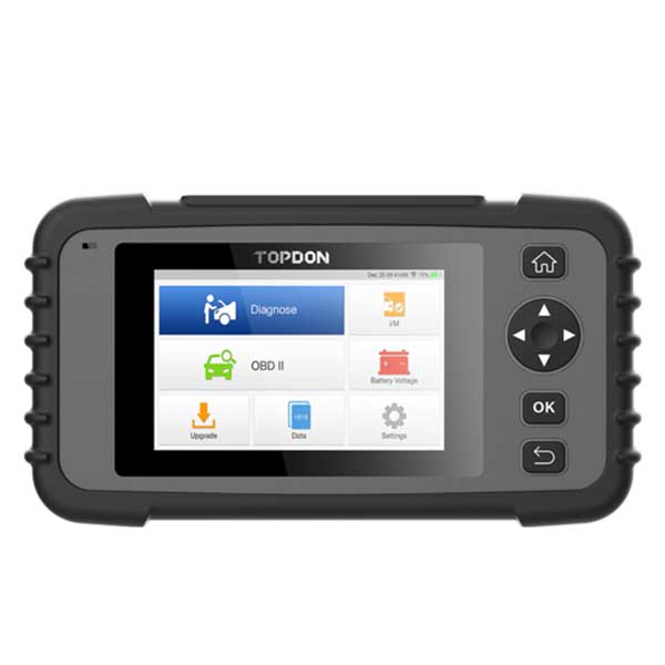 TOPDON - ArtiDiag 500 - OBDII Diagnostic Scan Tool - 18V - 5" LCD - DTC Library Lookup - Live Data Monitoring - UHS Hardware