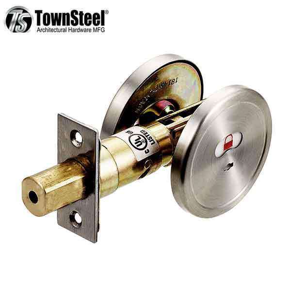 TownSteel - DBT-70 - Commercial Deadbolt - Indicator w/ Thumb Turn - Satin Chrome - Grade 2 - UHS Hardware