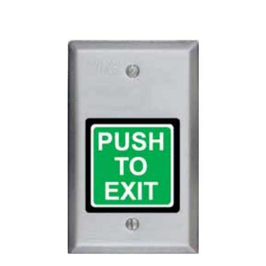 SDC - 423MU - Single Gang Square Push Button Switch - 2" - DPDT - Fail Safe - Integrated Electronic Timer - 12/24VDC - 630 - Dull Stainless Steel - UHS Hardware