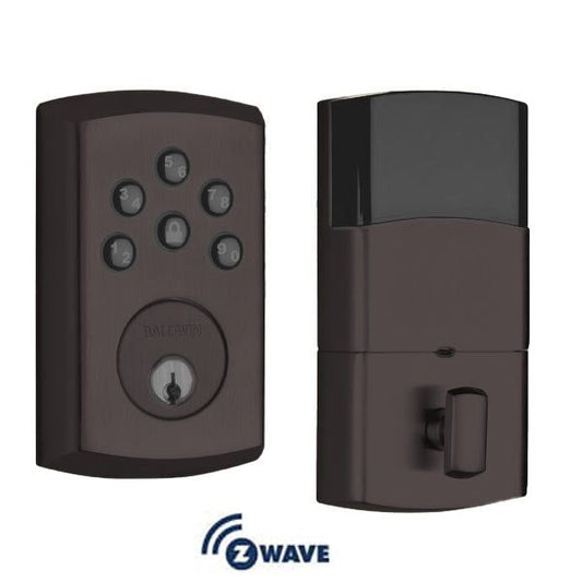Baldwin Estate Soho - 8285.AC3 - Contemporary Keyless Electronic Deadbolt - Single Cyl - Z-Wave - Satin Black - Grade 2 - UHS Hardware