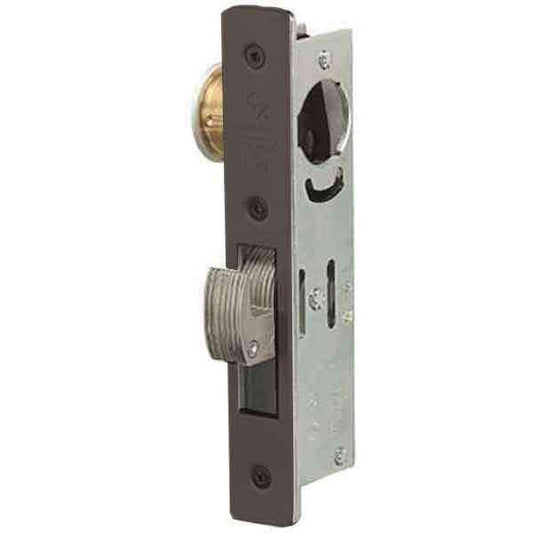 Adams Rite - MS Deadlock - MS1851S-35X - 1-1/8" Backset - ANSI Size - Hook Bolt - Radial Faceplate - Dark Bronze - Metal Door - UHS Hardware