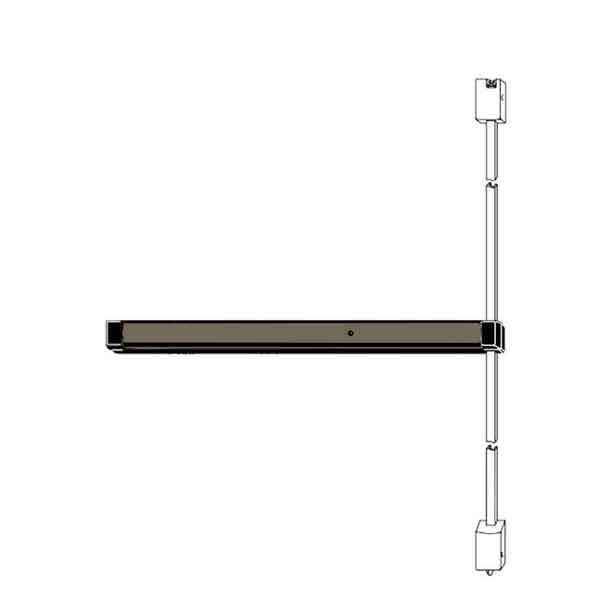 Adams Rite - 8222 - Narrow Stile - Surface Vertical Rod Exit Device - 36" - Anodized Dark Bronze - UHS Hardware