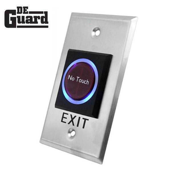 Contactless No Touch - Door Exit Button - Rectangle - Stainless Steel Plate - NO/NC/COM - 12VDC - UHS Hardware