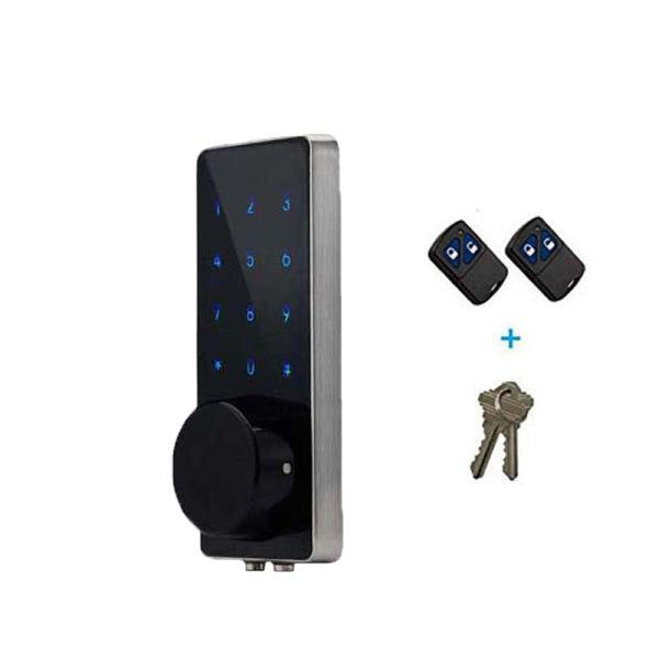 Premium Electronic Touchscreen Deadbolt - Key Override - w/ Remote Control - Satin Silver - UHS Hardware