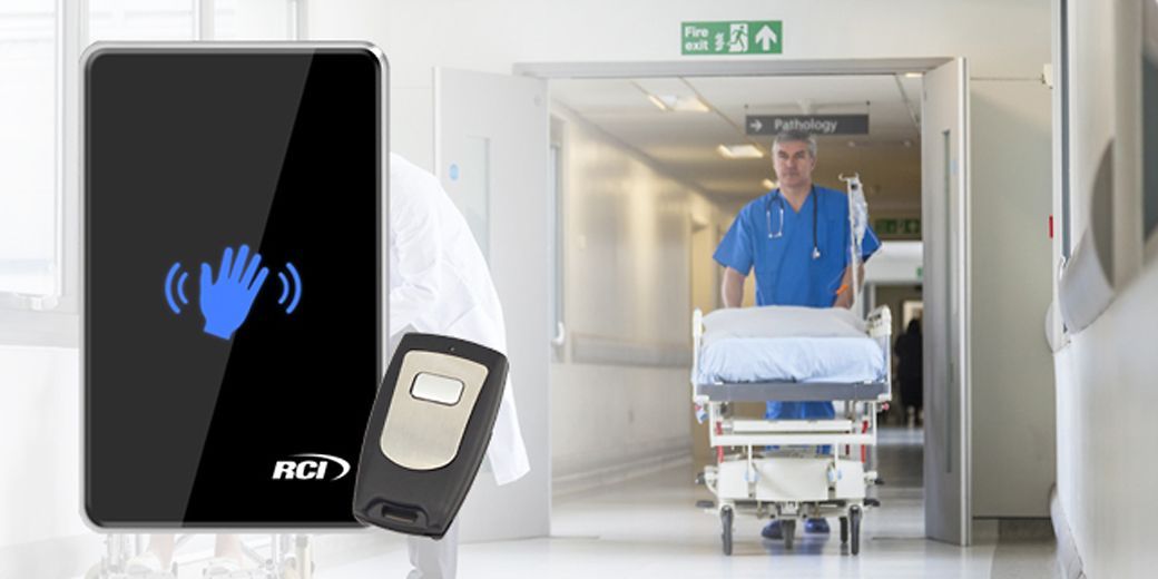 RCI 910TC Touchless Switch For The Activation Of Automatic Doors - w/ Receiver Module & Remote Transmitter (KIT) - UHS Hardware