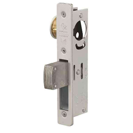 Adams Rite - MS Deadlock - MS1850S - 1-1/8" Backset - ANSI Size - Straight Bolt - Flat Faceplate - Aluminum - Metal Door - UHS Hardware