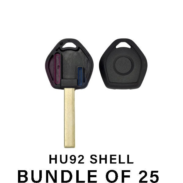 2000-2009 BMW HU92 2 Track Transponder Key SHELL (NO CHIP) (BUNDLE OF 25)