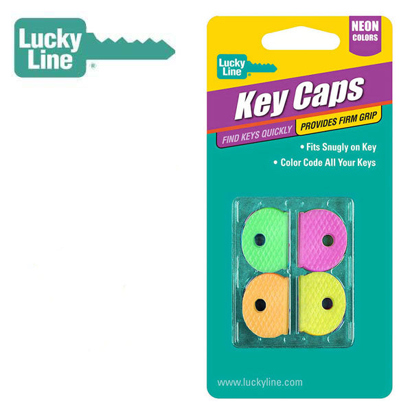 LuckyLine - 16506 - Key Cap - Standard - Assorted Neon (4 Pack) - UHS Hardware