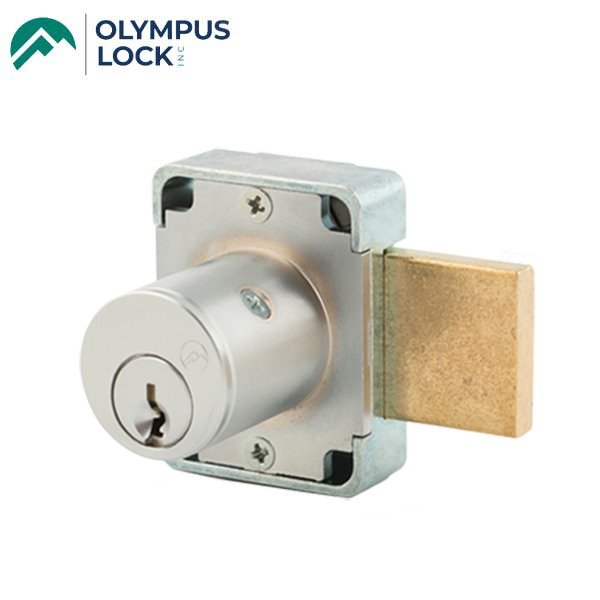 Olympus - 100M - Cabinet Door Deadbolt Lock - MRI Series - Standard Bolt - Non Handed - 26D - Satin Chrome -  15/16" Cylinder - Optional Keying - Optional Barrel Length - Grade 1 - UHS Hardware