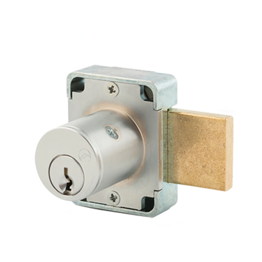 Olympus - 100M - Cabinet Door Deadbolt Lock - MRI Series - Standard Bolt - Non Handed - 26D - Satin Chrome -  15/16" Cylinder - Optional Keying - Optional Barrel Length - Grade 1 - UHS Hardware