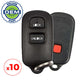 10 x 2004-2007 Scion xB / 3-Button Keyless Entry Remote / PN: 89742-52010 / HYQ12BBX (OEM Recase)