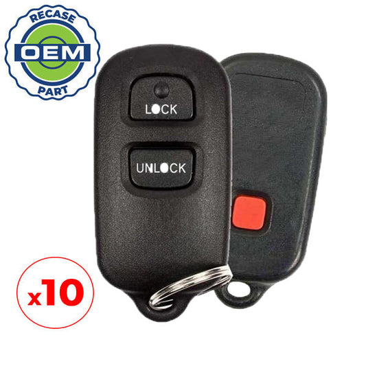 10 x 2004-2007 Scion xB / 3-Button Keyless Entry Remote / PN: 89742-52010 / HYQ12BBX (OEM Recase)