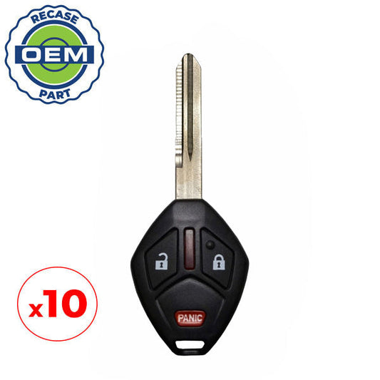 10 x 2006-2008 Mitsubishi Endeavor / 3-Button Remote Head Key / PN: MN141383 / OUCG8D-620M-A (OEM Recase)
