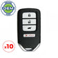10 x 2015-2016 Honda CR-V / 4-Button Smart Key / PN:  72147-T0A-A11 / ACJ932HK1210A (OEM Recase)