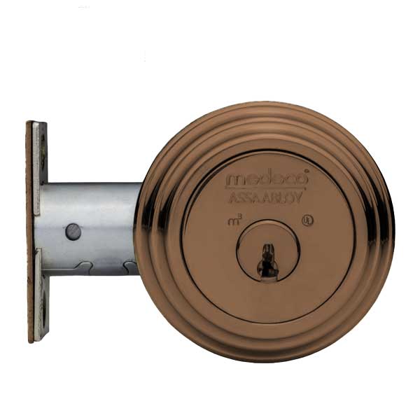 Medeco - Maxum Commercial Deadbolt - M3 - Single Cylinder - Pinned 6-Pin - 2-3/8" Backset - 24 - Dark Bronze - DLT Keyway - UHS Hardware