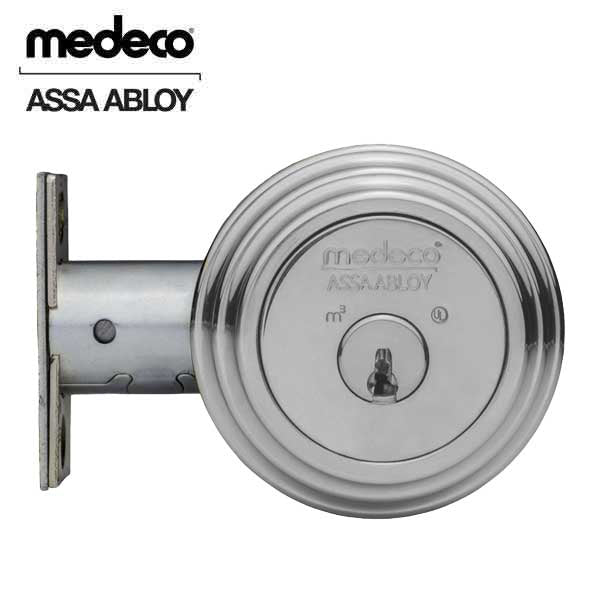Medeco - 11TR503 - Maxum Residential - M3 - Single Deadbolt - 2-3/8" Backset 1" Front - 26 - Satin Chrome - Cylinder x Thumbturn - DLQ Keyway - Grade 1 - UHS Hardware