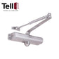 TELL - 600 Series - Heavy Duty Commercial Door Closer - Parallel Arm Bracket - Fixed Size - Size 4 - No Cover - Backcheck - Optional Finish