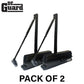 2 x Hydraulic Door Closer / Back Check / w/ P.A Bracket - Grade 1 - Duradonic - Size 4  (Bundle of 2) - UHS Hardware