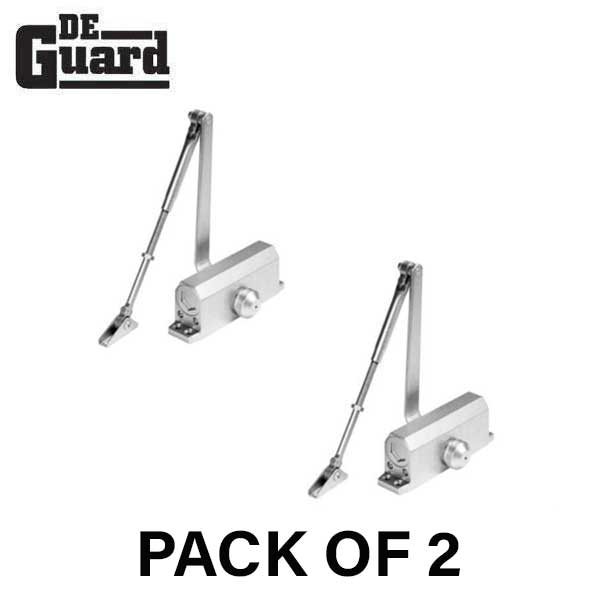 2x Hydraulic Door Closer / w/ P.A Bracket /  Grade 1 - Satin Nickel - Size 3 (BUNDLE OF 2) (2 For 1) - UHS Hardware