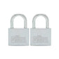 2x Premium - Nickel Plated Padlock - SC1 Keyway - Short Shackle 1" - Keyed Alike #1 (BUNDLE OF 2) (2 For 1) - UHS Hardware