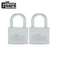 2x Premium - Nickel Plated Padlock - SC1 Keyway - Short Shackle 1" - Keyed Alike #1 (BUNDLE OF 2) (2 For 1) - UHS Hardware