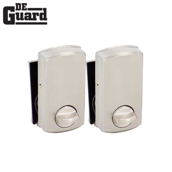 2 x Electronic Keypad Keyed Deadbolt - Grade 3 - Satin Stainless Steel - (KW1) (2 for 1) - UHS Hardware
