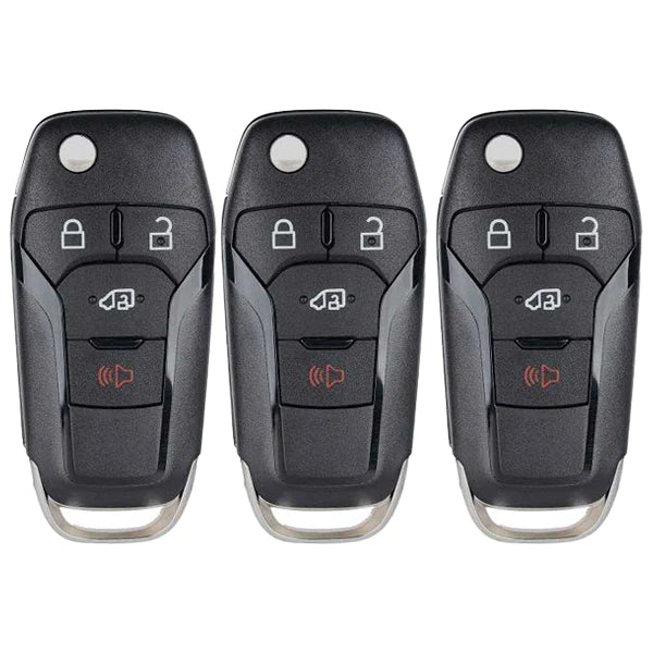 3 x 2019-2020 Ford Transit / 4-Button Flip Key / PN: 164-R8236 / N5F-A08TAA (AFTERMARKET) ( Pack of 3 )