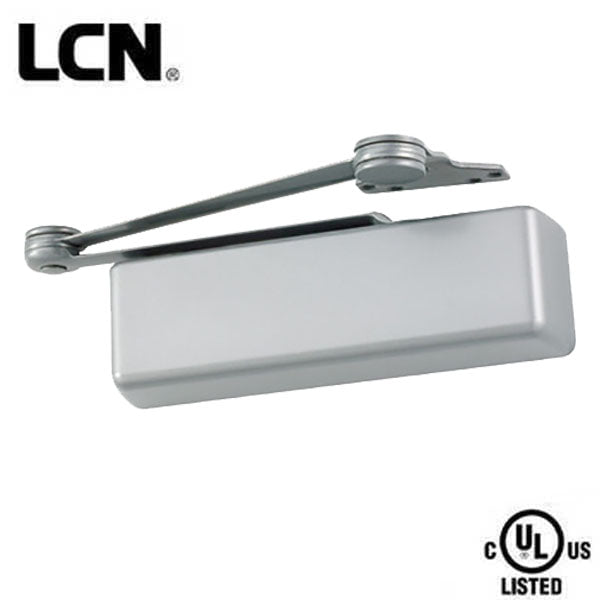 LCN - 4111SHCUSH - Hydraulic Door Closer - Optional Handing - Back Check Function - PA Bracket - Adjustable Size 1-6 - Metal Cover - Aluminum - Fire Rated - Grade 1 - UHS Hardware