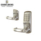 Code Locks - CL5210 - Electronic Door Lock - 2 3/4" Backset - Tubular Latchbolt - Code In / Out - Optional Cylinder Prep - Brushed Steel - Fire Rated - Grade 2 - UHS Hardware