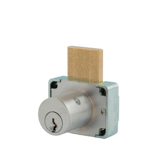 Olympus - 200M - Drawer Deadbolt Lock - MRI Series - Optional Cylinder Length - Standard Length Bolt - Satin Chrome - Optional Keying - Optional Handing - Grade 1 - UHS Hardware