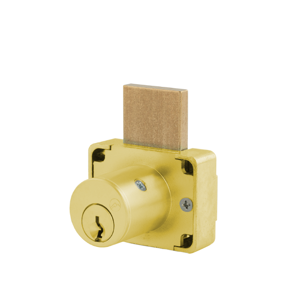 Olympus - 200B - Weather Resistant Drawer Deadbolt Lock - D4291 4-pin - Optional Cylinder Length - Standard Length Bolt - Satin Brass - Optional Keying - Grade 1 - UHS Hardware