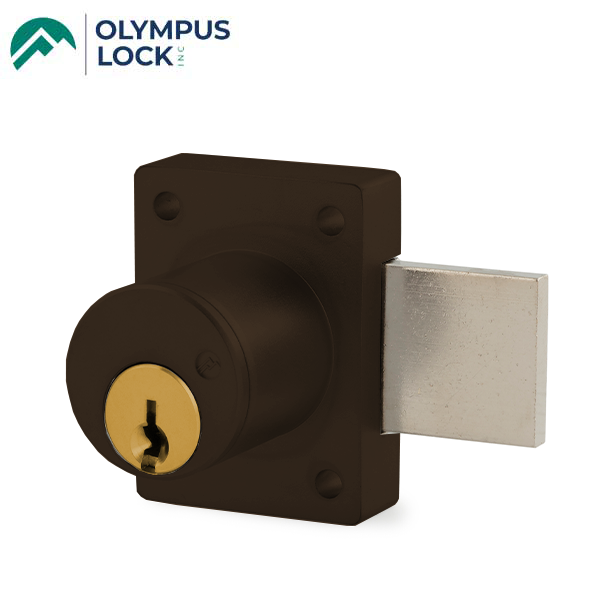 Olympus - 700S - Cabinet Door Deadbolt Lock - S Series Schlage C Keyway - Optional Cylinder Length - Oil Rubbed Bronze - Optional Keying - Grade 1 - UHS Hardware