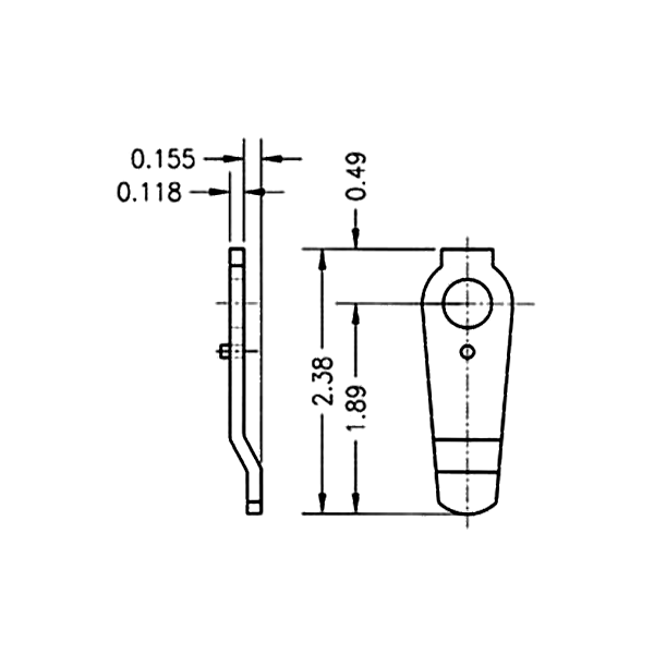 Olympus - 720 series - 3-5 - 2.38" Long shallow offset cam for inverted function - UHS Hardware